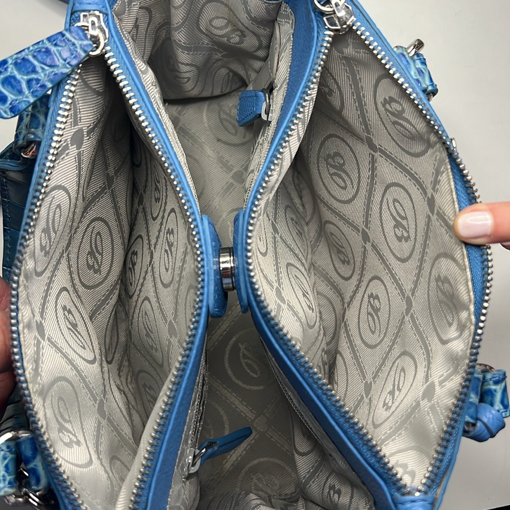 Brighton Crocodile Embossed Leather Crossbody Bag - Picture 16 of 16